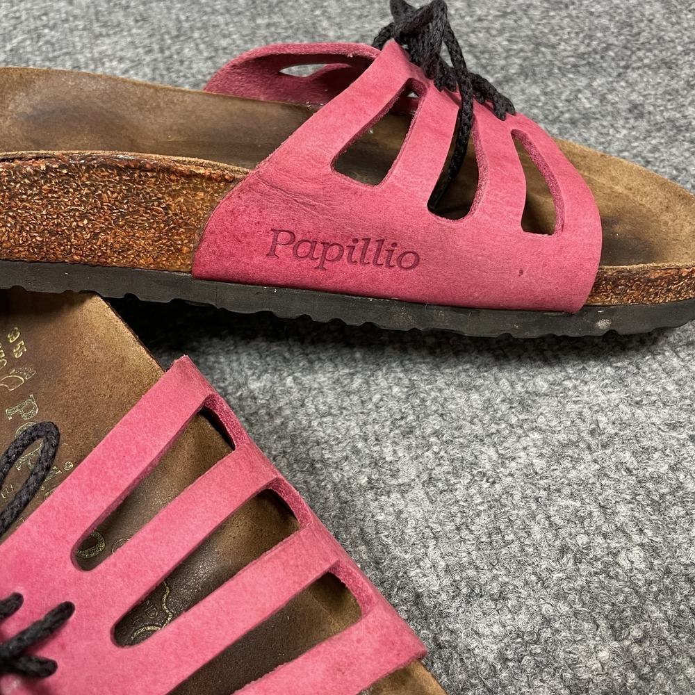 Papillio Birkenstock Lace Slide Sandal Pink EU39 US8.5 Dopamine Rainbow Slip On - Picture 7 of 13